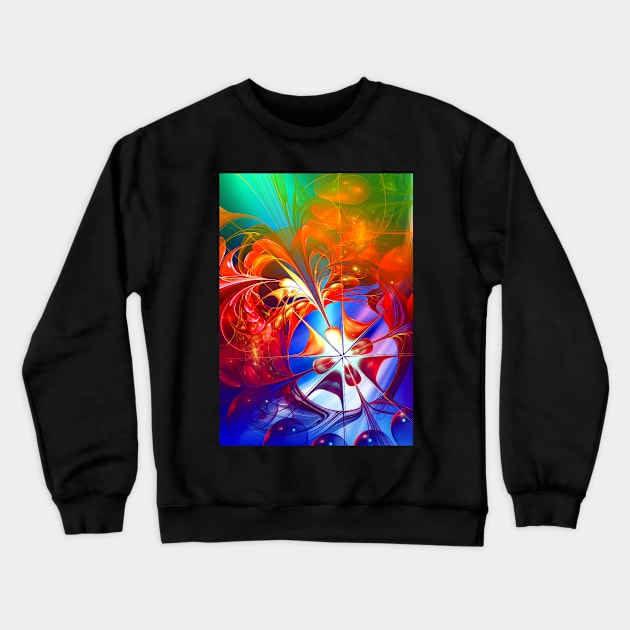 Fractal mix Crewneck Sweatshirt by CatCoconut-Art